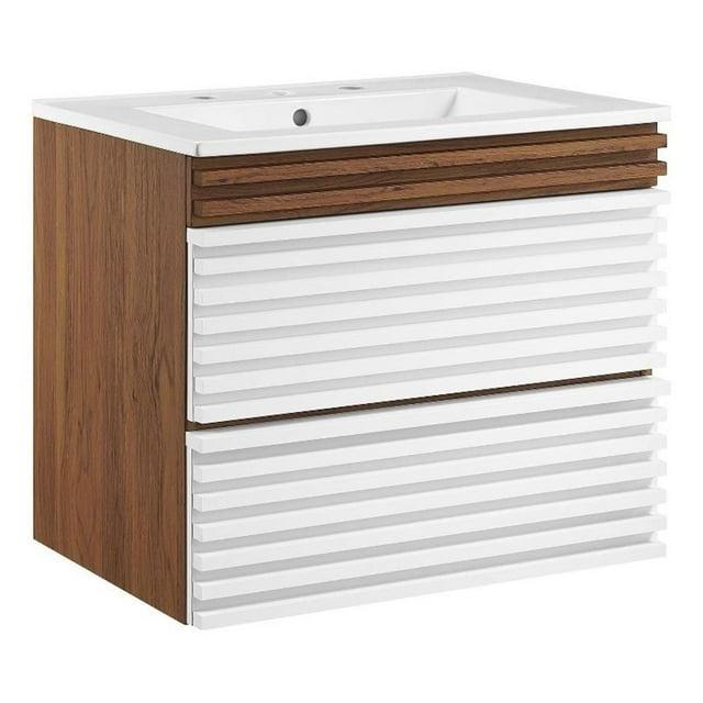 Trio Supply House Modway Render 24" Wall-Mount Bathroom Vanity