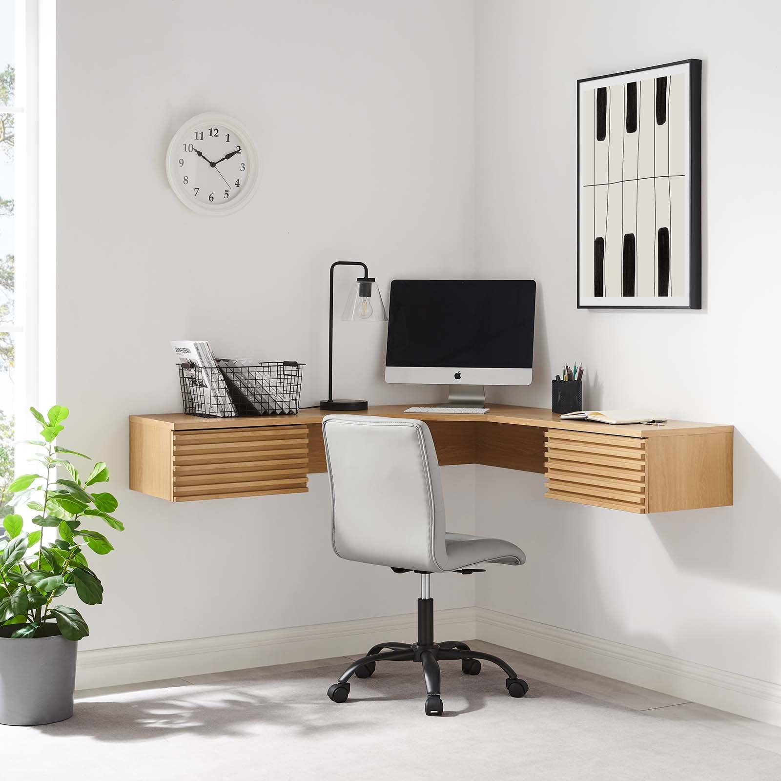 Modway Render Wall Mount Corner Office Desk