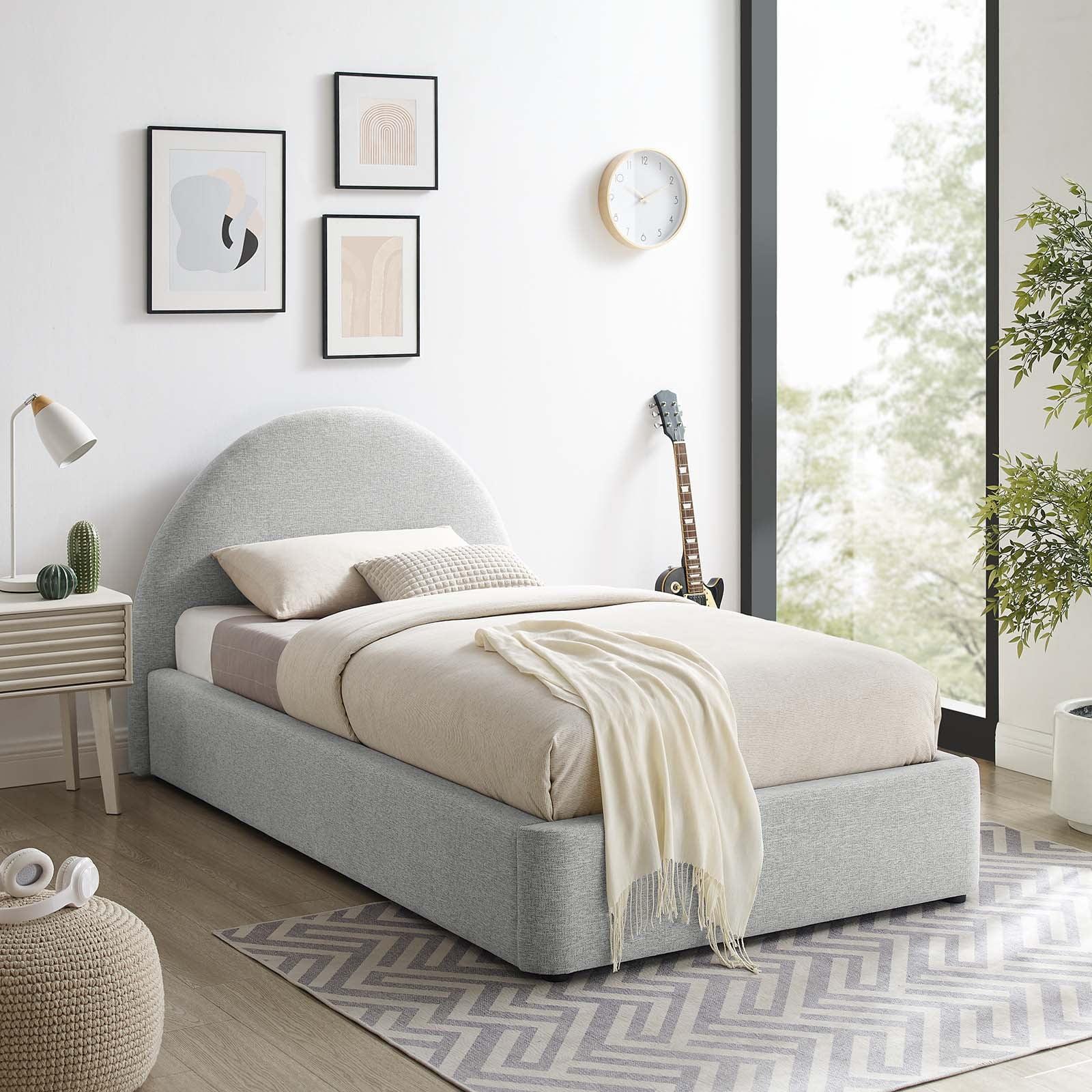 Modway Resort Performance Velvet Arched Round Platform Bed