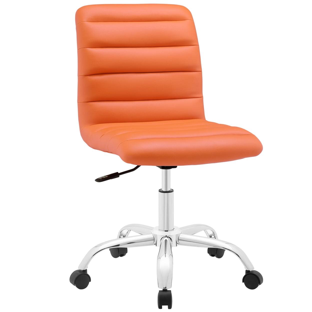 Ripple Armless Mid Back Vinyl Office Chair by Modway