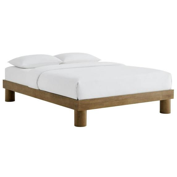 Modway Runa Wood Platform Bed In French Oak
