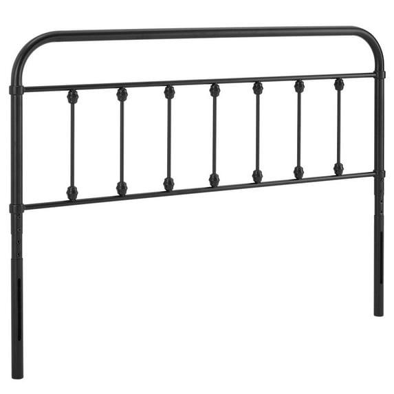 Rosalind Wheeler Metal Headboard, Queen Size Headboard with Adjustable Height, W59.65 x H40.55 x D1.5 inches, Ideal for Bedroom, Hotel, Homestay, Dormitory, Black