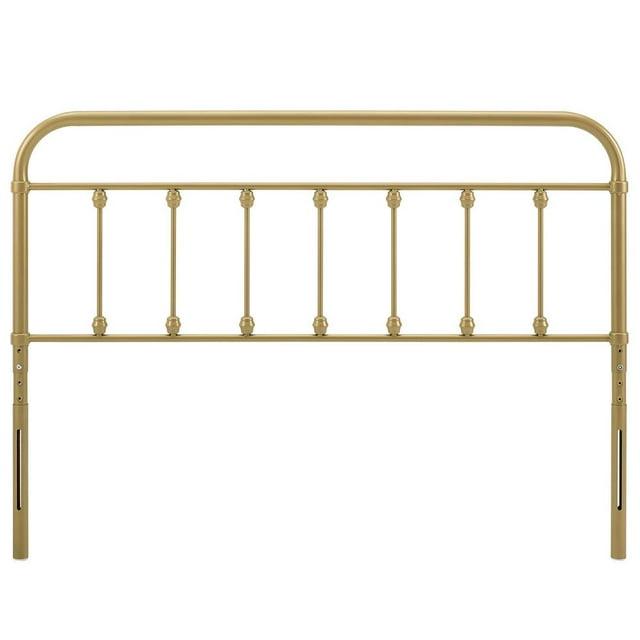 Modway Sage Twin Metal Headboard in Gold