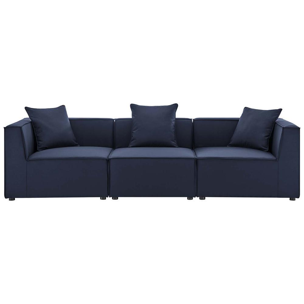 Saybrook Outdoor Patio Upholstered 3-Piece Sectional Sofa