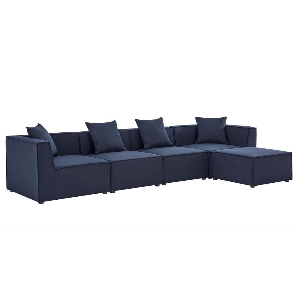 Modway Saybrook Outdoor Patio Upholstered 5-Piece Sectional Sofa