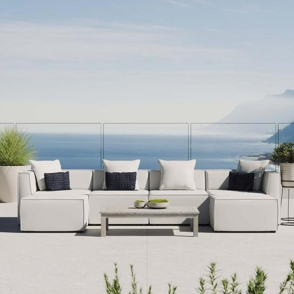 Modway Saybrook Outdoor Patio Upholstered 6-Piece Sectional Sofa