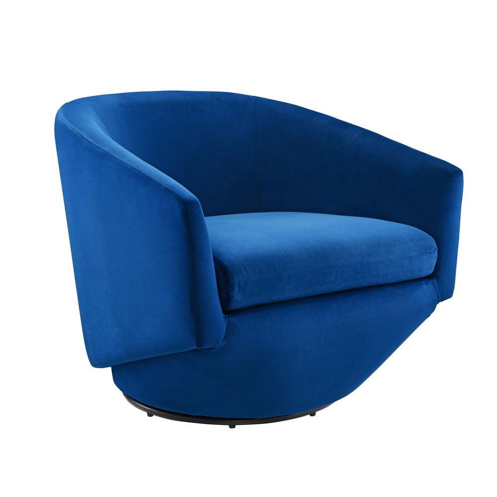 Velvet Swivel Barrel Chair