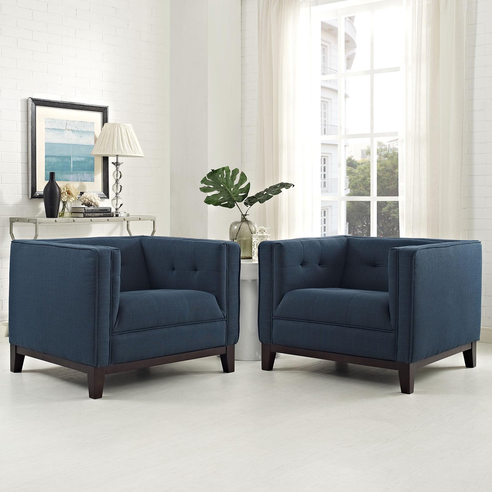 Modway Serve Armchairs Set of 2 in Azure