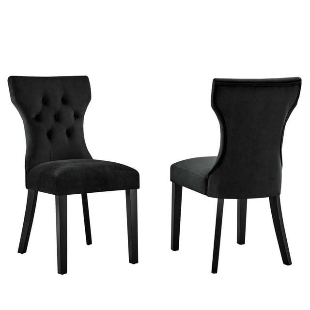 Modway Silhouette Performance Velvet Dining Chairs by Modway (Set of 2)