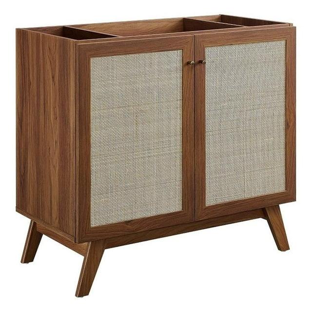 Modway Soma 36" Bathroom Vanity – Modern Sink Cabinet with Wood Grain Texture and Soft-Close Doors (Sink Not Included)
