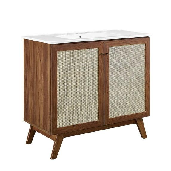 Modway Modway Soma 36'' Free Standing Single Bathroom Vanity with Manufactured Wood Top