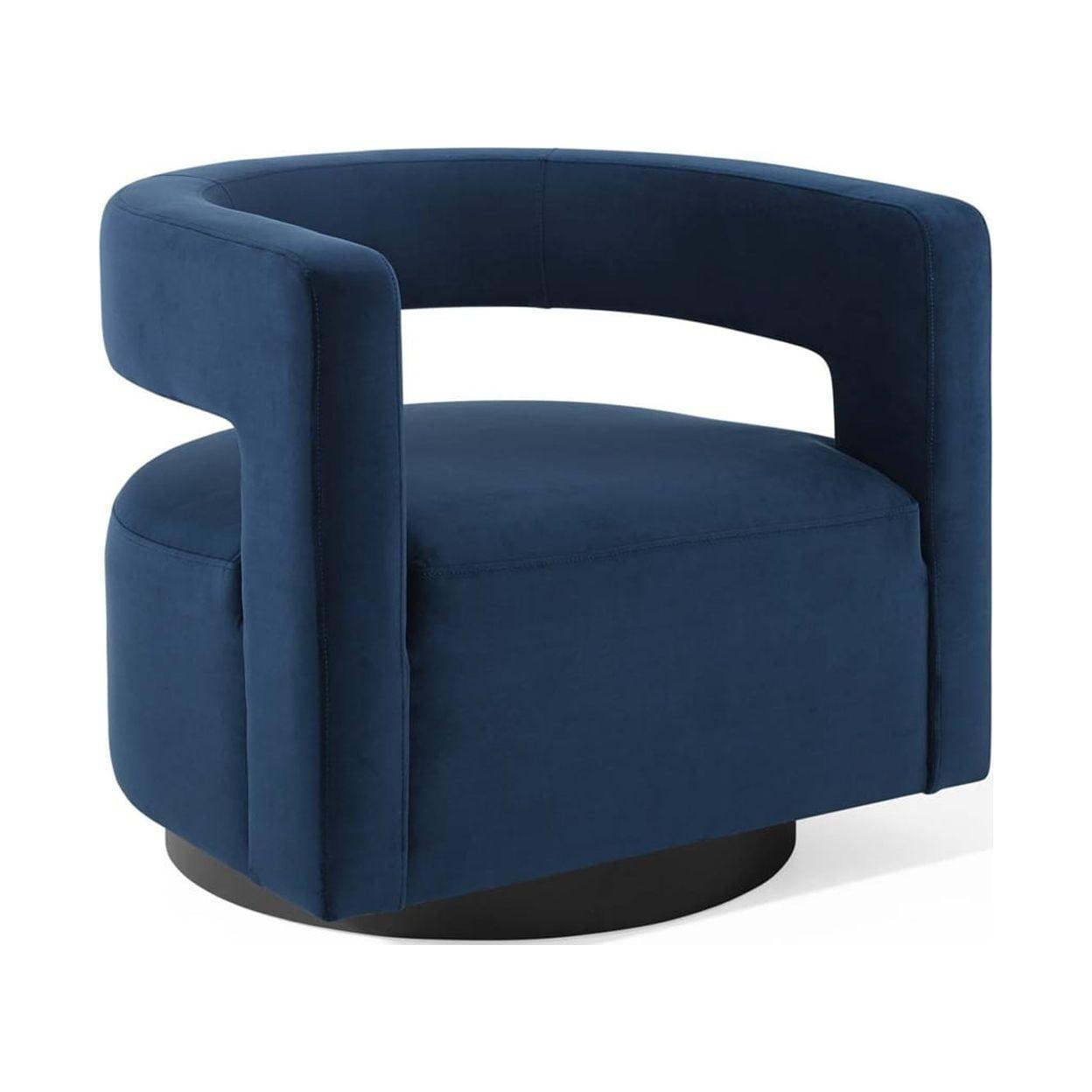 Modway Spin Cutaway Performance Velvet Swivel Armchair