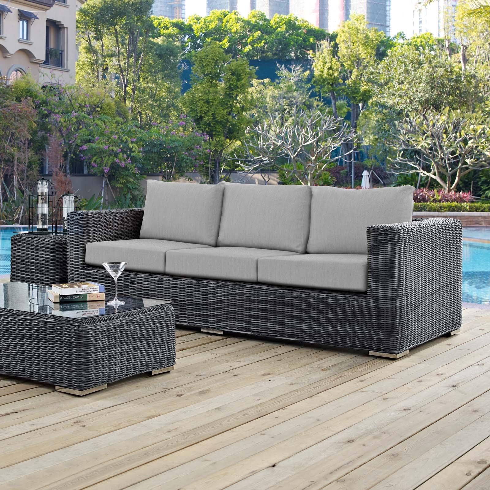 Modway Summon Outdoor Patio Sunbrella Sofa