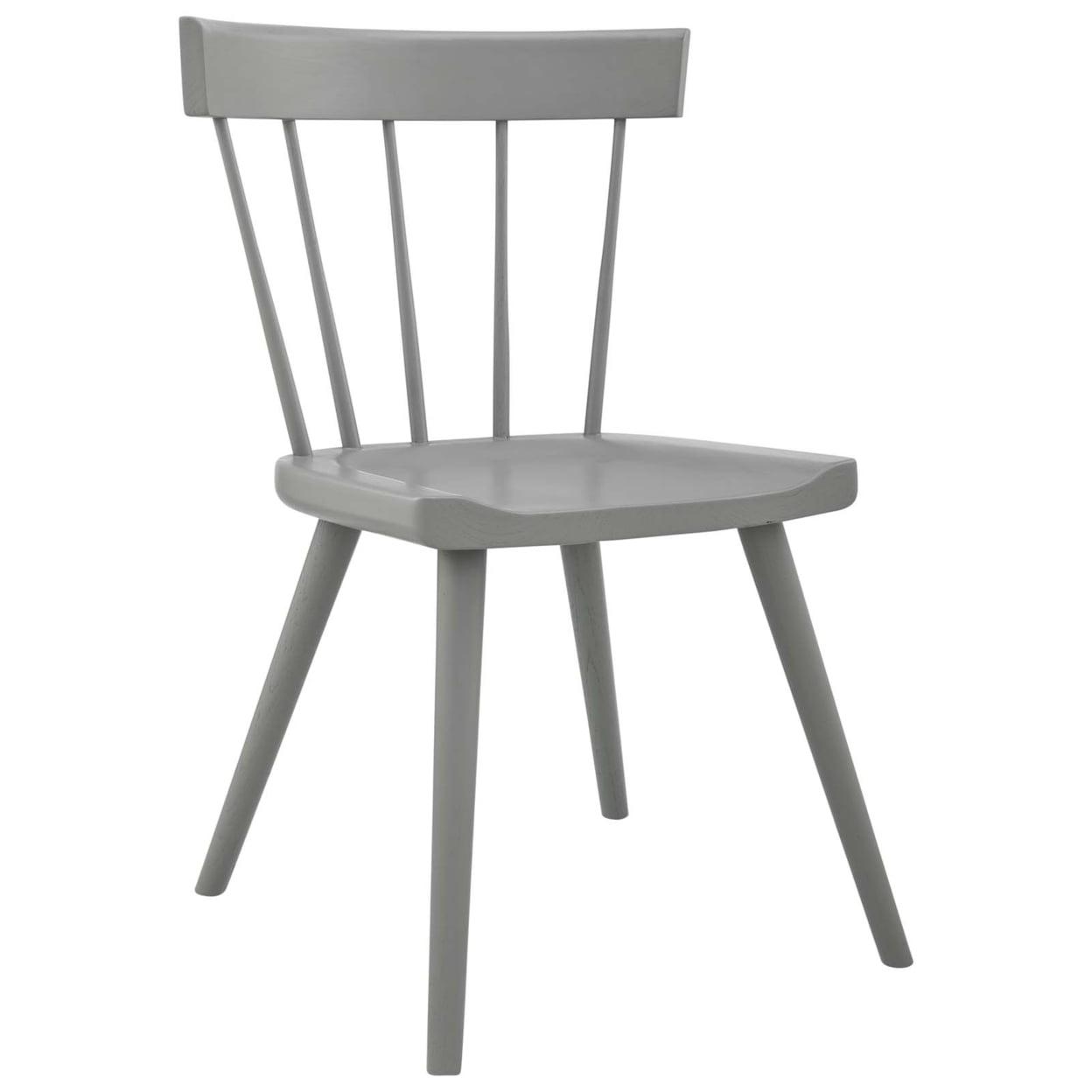 Sutter Light Gray Elm Wood Modern Farmhouse Dining Side Chair