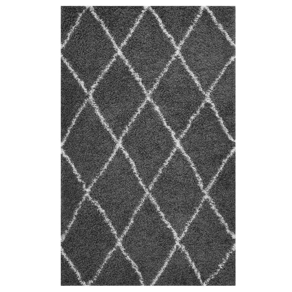 Modway Toryn Diamond Lattice Shag Area Rug