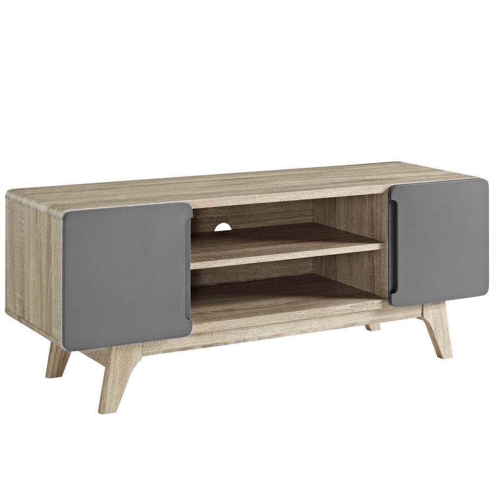 Modway Tread 47 TV Stand Natural Gray