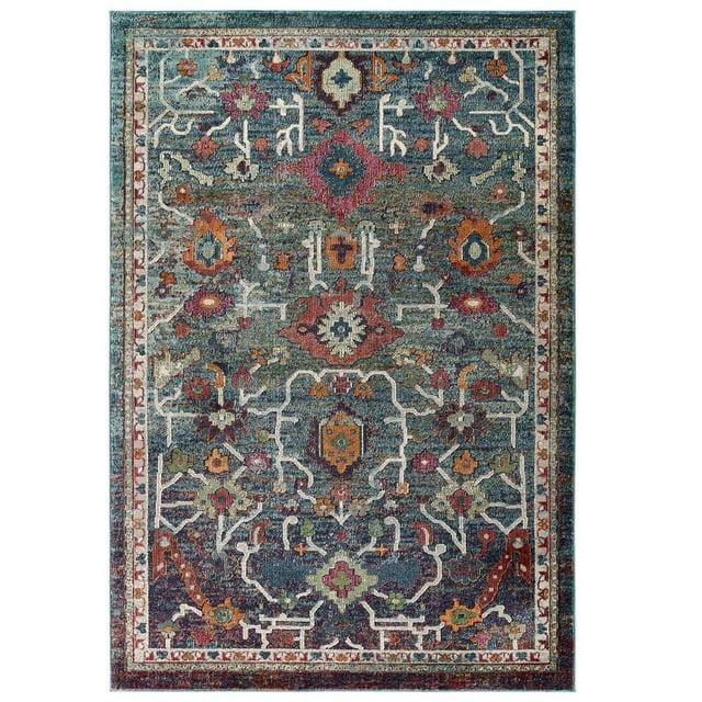 Modway Modway Porch & Den Lanham Distressed Floral Area Rug
