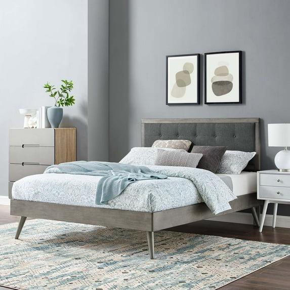 Willow Wood Platform Bed with Splayed Legs