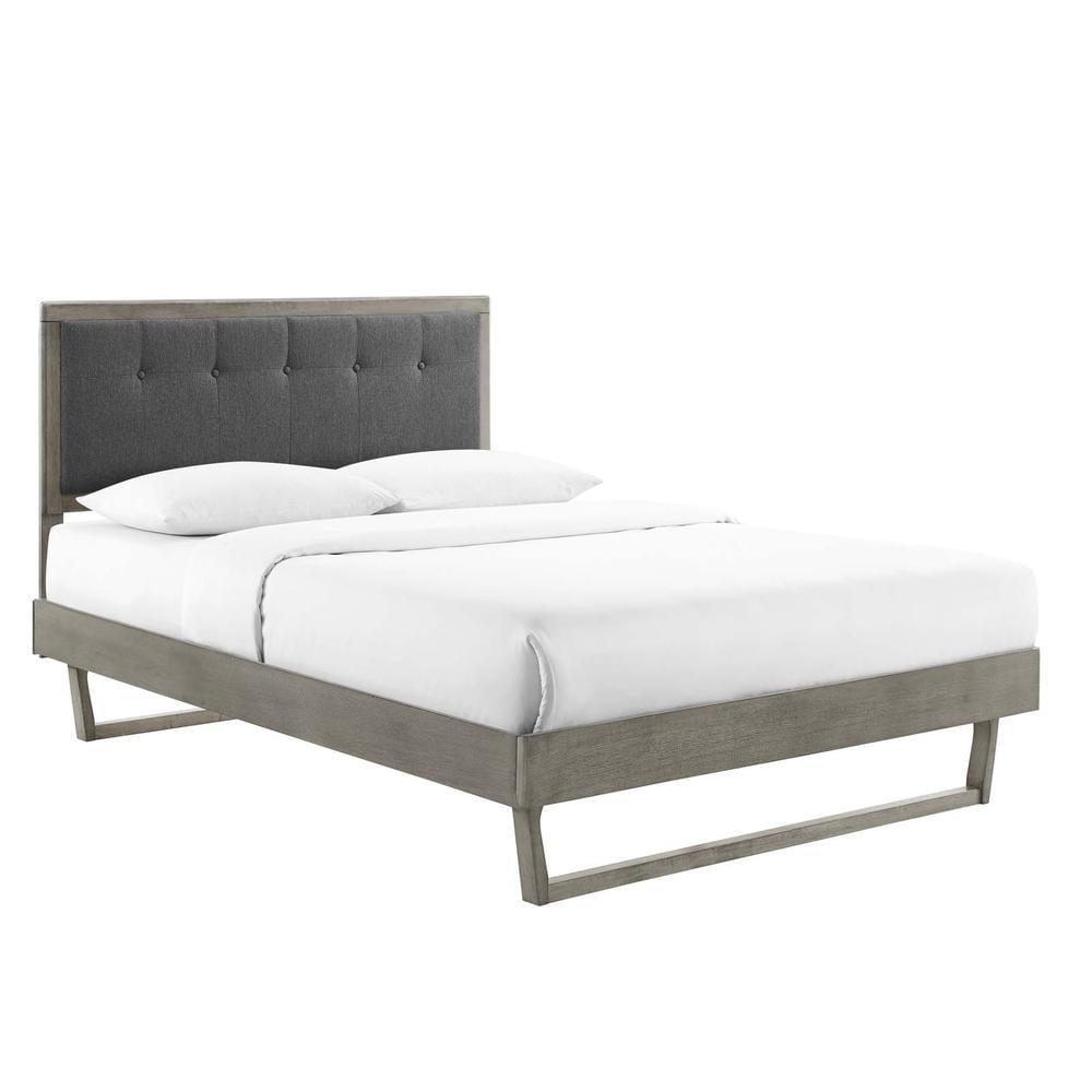 Willow Wood Platform Bed with Angular Frame