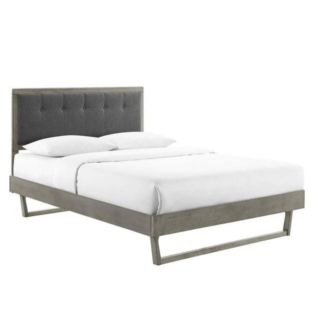 Willow Wood Platform Bed with Angular Frame