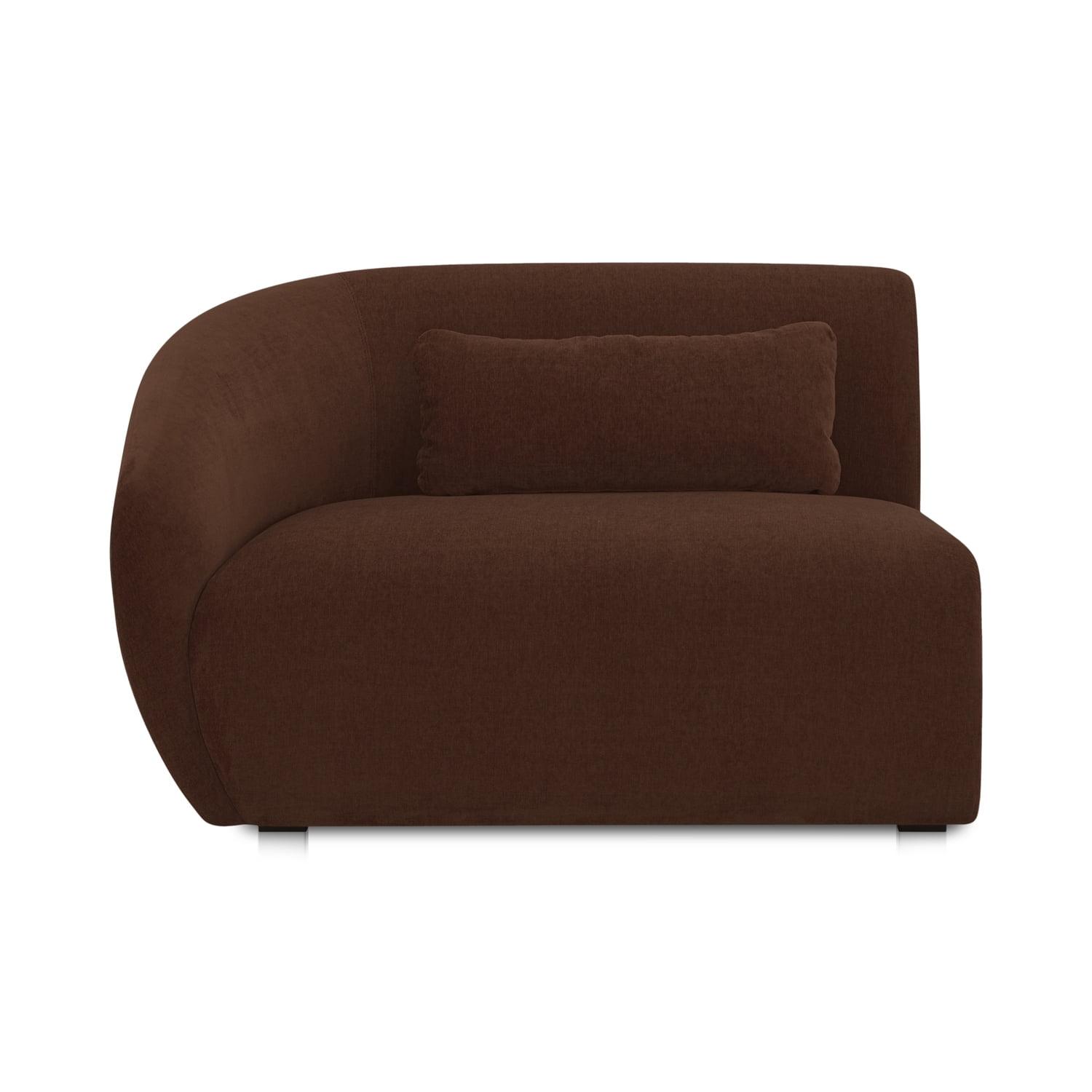 Moe's Home Collection Amelia Left Arm Facing Chair Chestnut Fabric