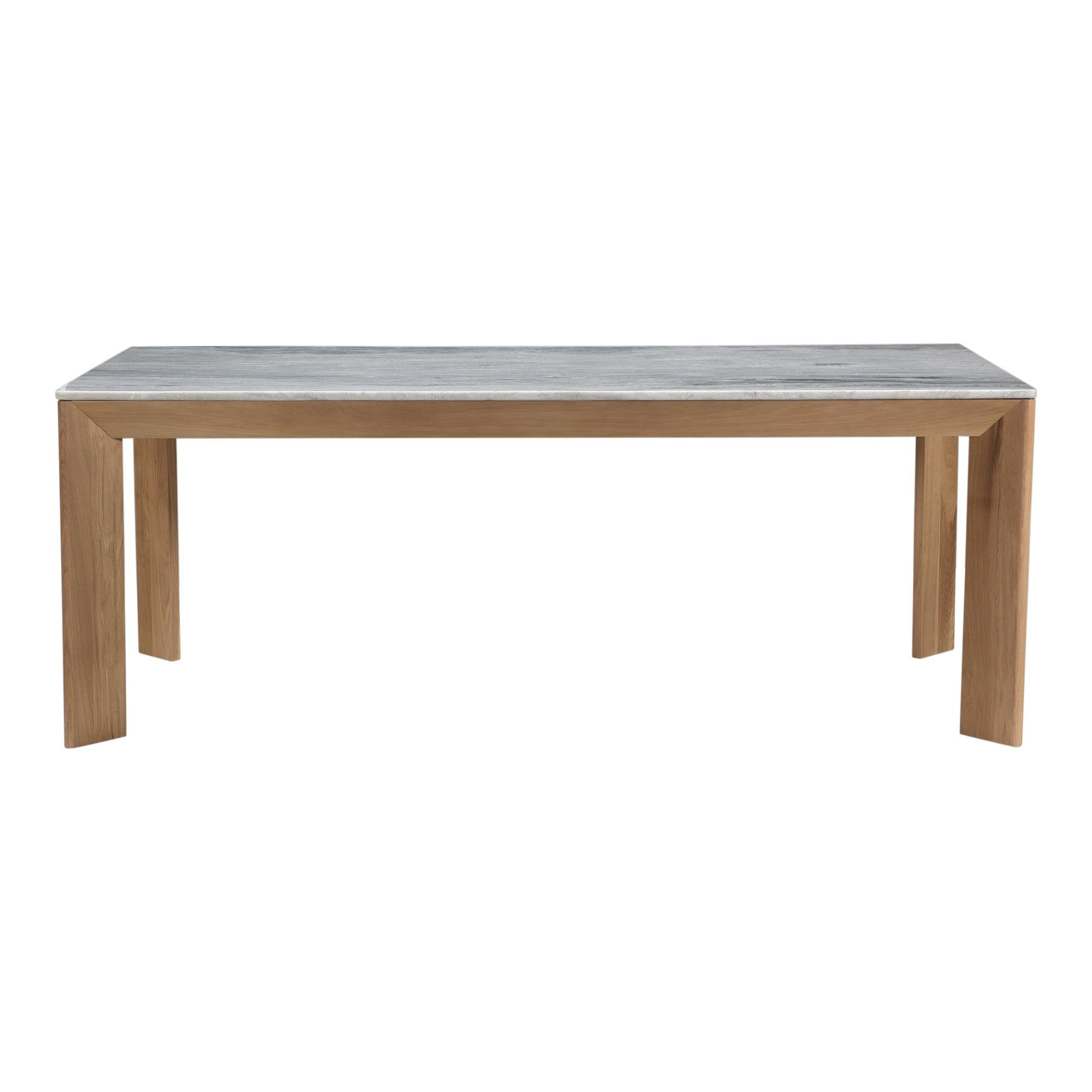 Homestock Medieval Moods Ashen Grey Marble Dining Table Rectangular Large