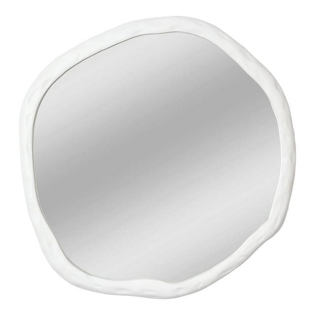 Rogelio Round Mirror - Small / White