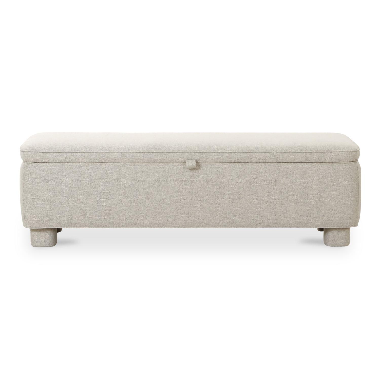 Asner Storage Bench - Light Gray