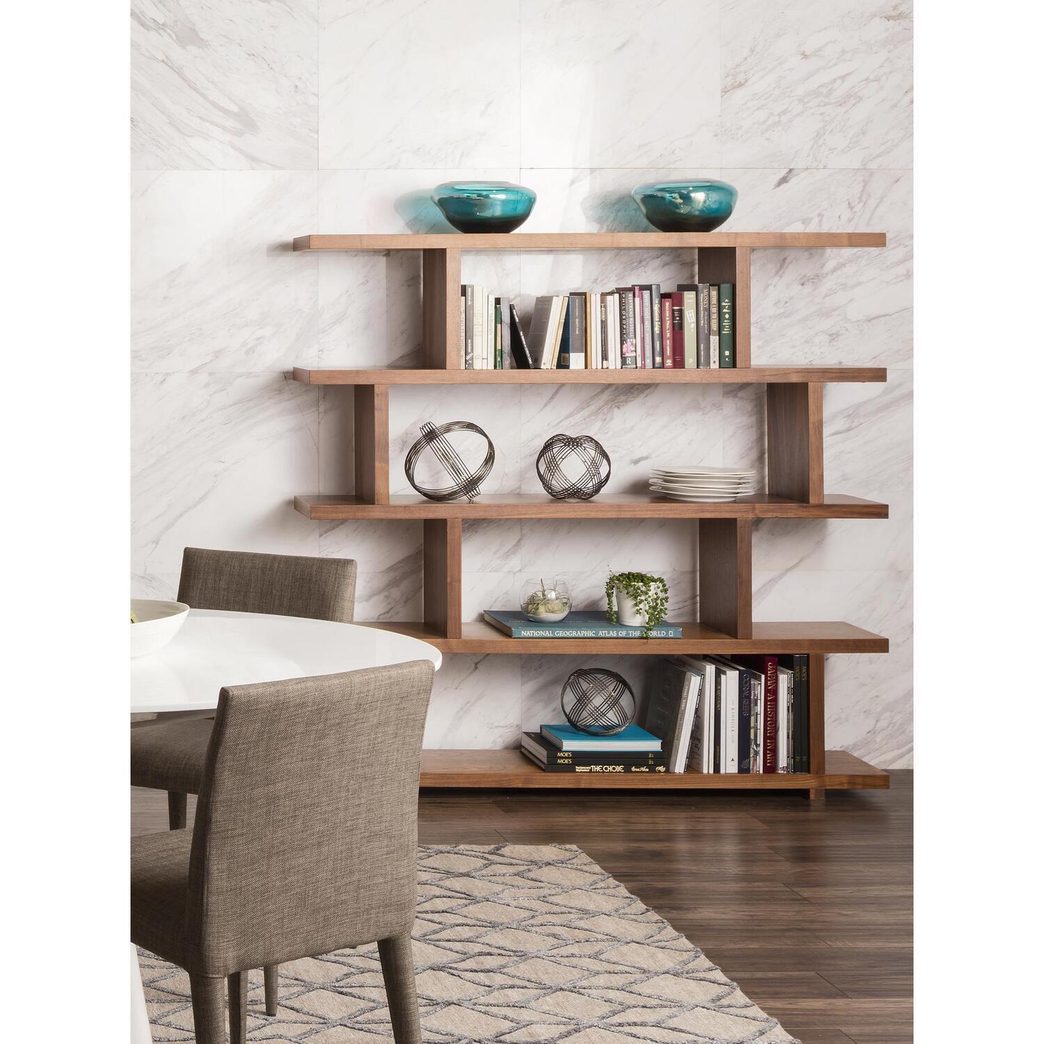 Modern Staggered Bookshelf (63")
