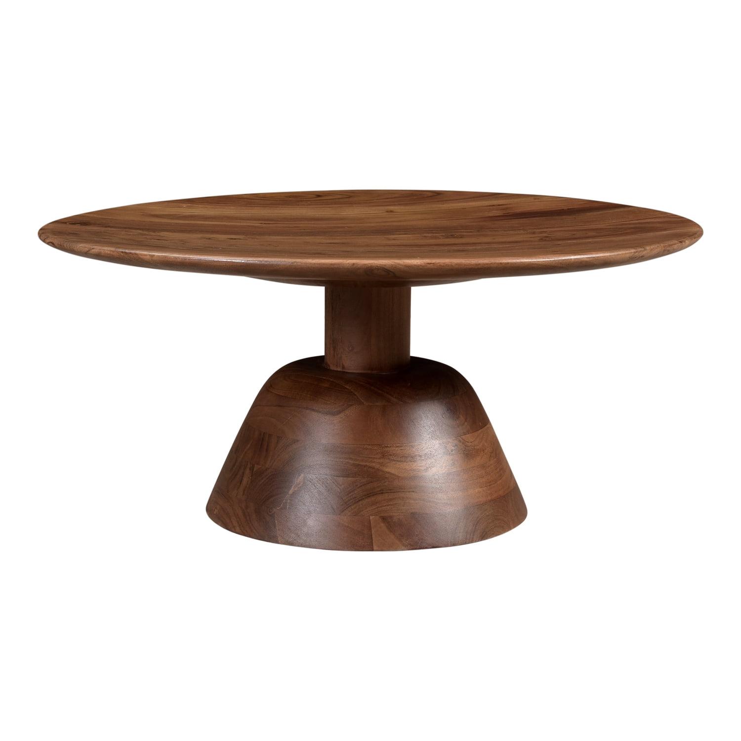 Dalton Round Coffee Table - Dark Acacia