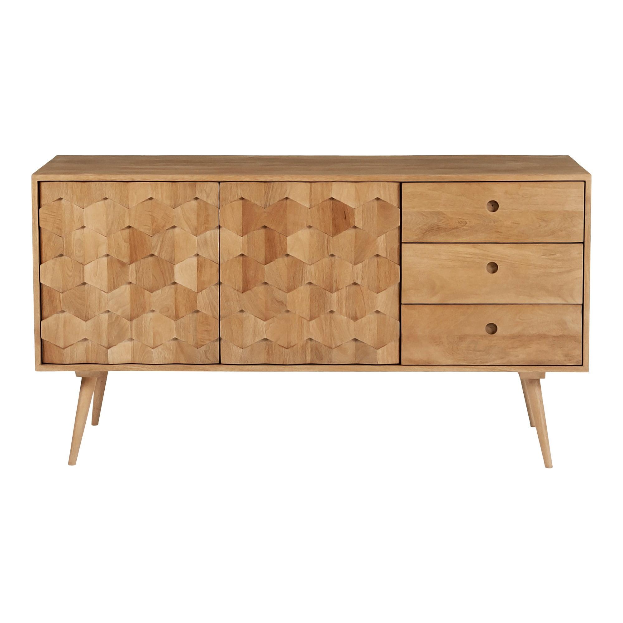 Elegant O2 Sideboard in Light Oak with Pencil-Styled Legs