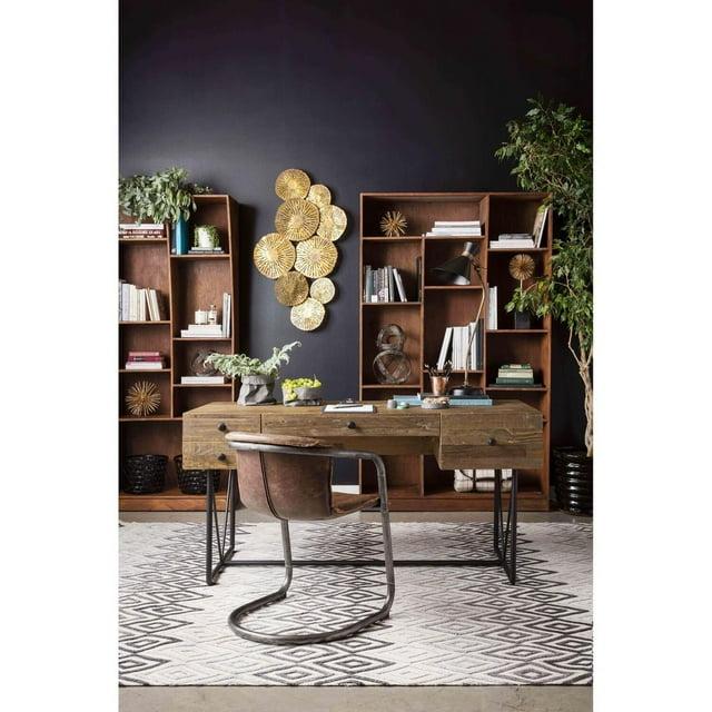 Moe's Home Collection Orchard Wood Writing Desk with Steel Base in Natural