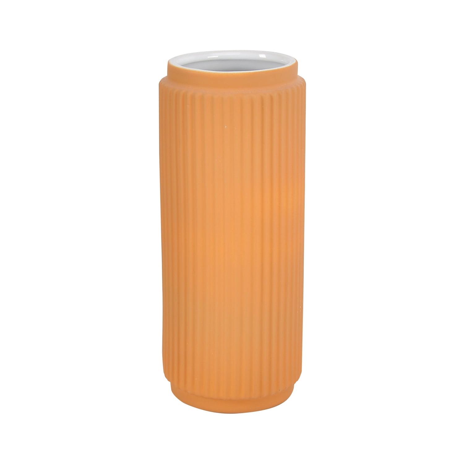 Ribbit 12" Contemporary Orange Terracotta Planter Vase