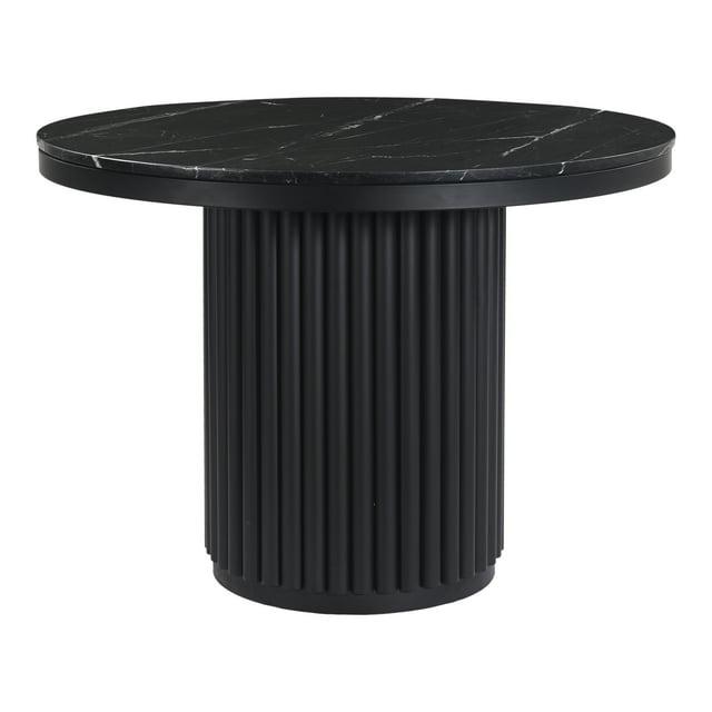 Tiago Round Dining Table - Black Marble
