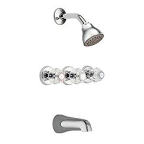 Moen Chateau Tub and Shower Faucet with Knob Handles 2995EP