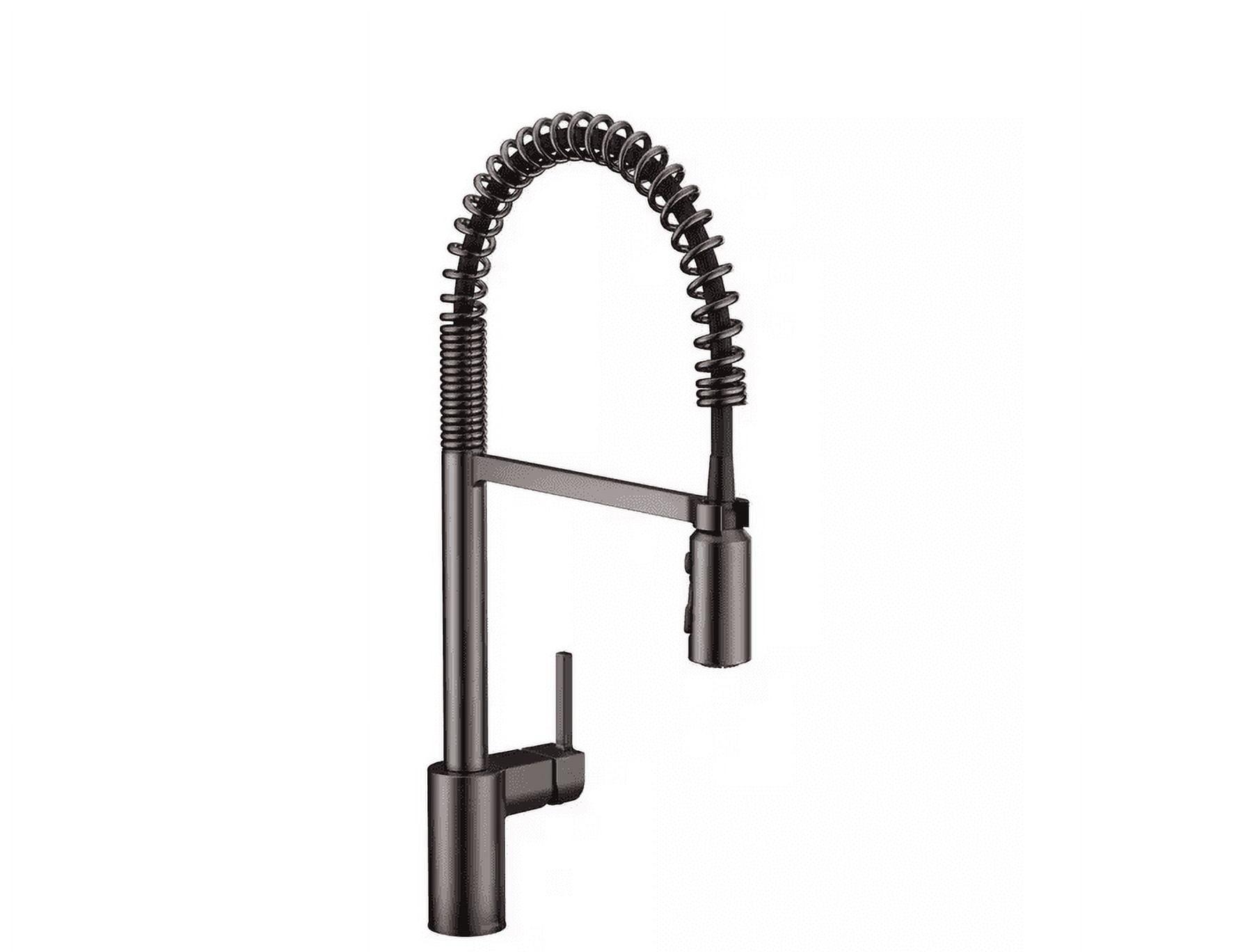 Align One Handle Spring Kitchen Faucet, Modern Single Hole Kitchen Sink Faucet Pulldown Sprayer
