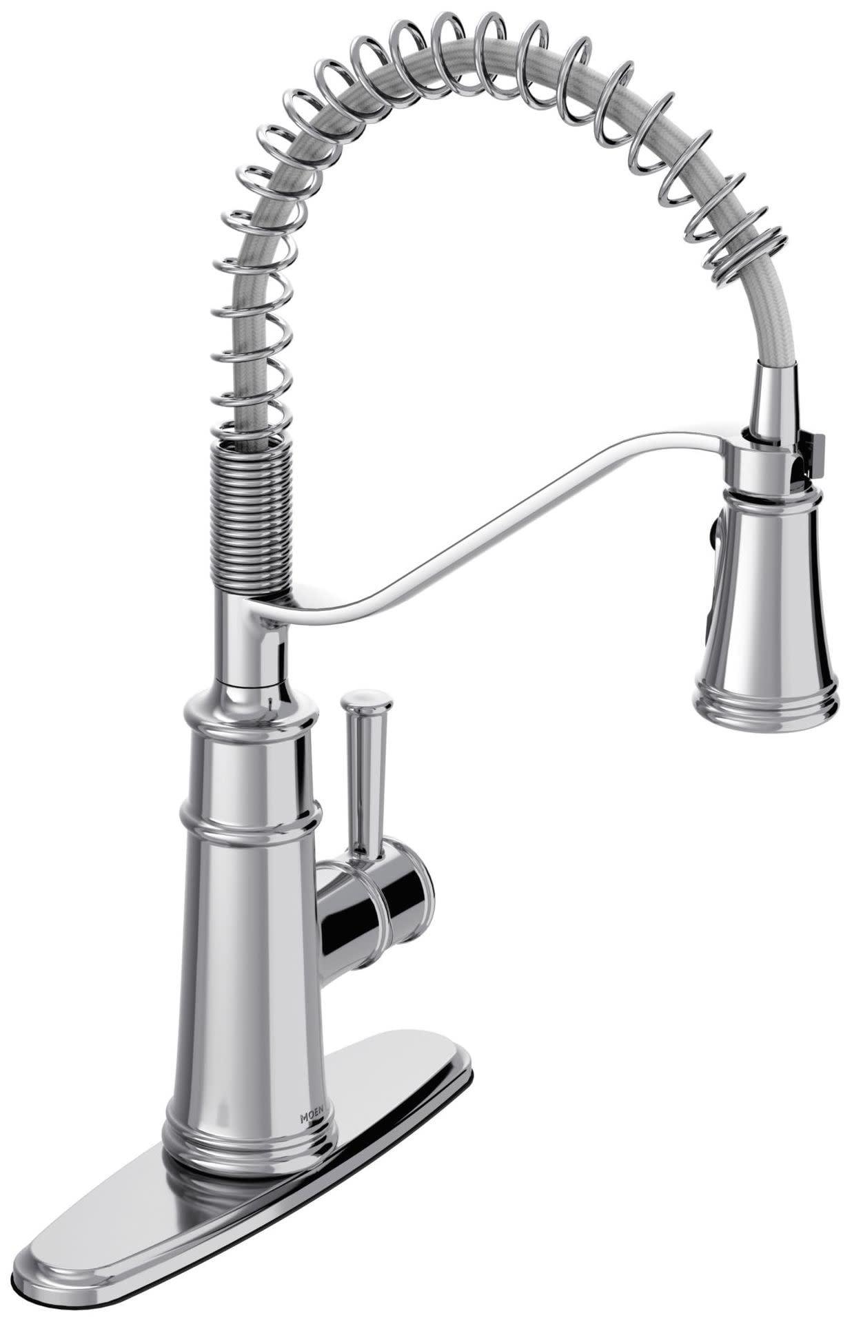 Chrome High Arc Pulldown Kitchen Faucet with Pull-out Spray