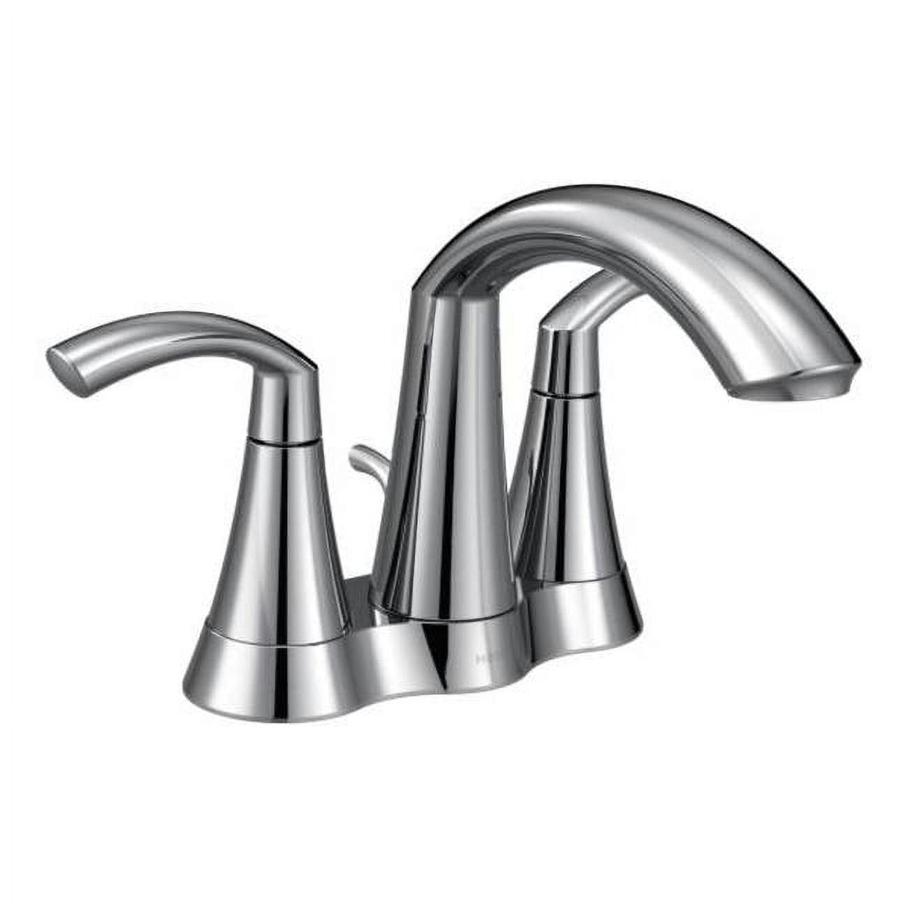 Chrome Transitional Centerset Bathroom Faucet with Dual Handles