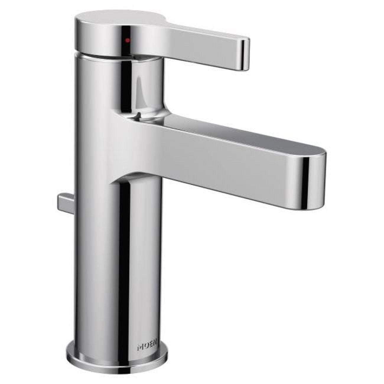 Sleek Modern Chrome Single Hole Bathroom Faucet with Diverter