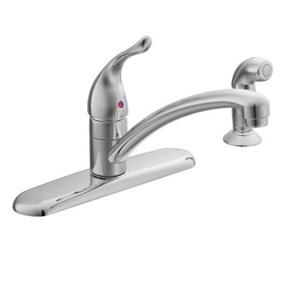 Chateau Chrome Low-Arc Kitchen Faucet with Side Spray and Quick Connect