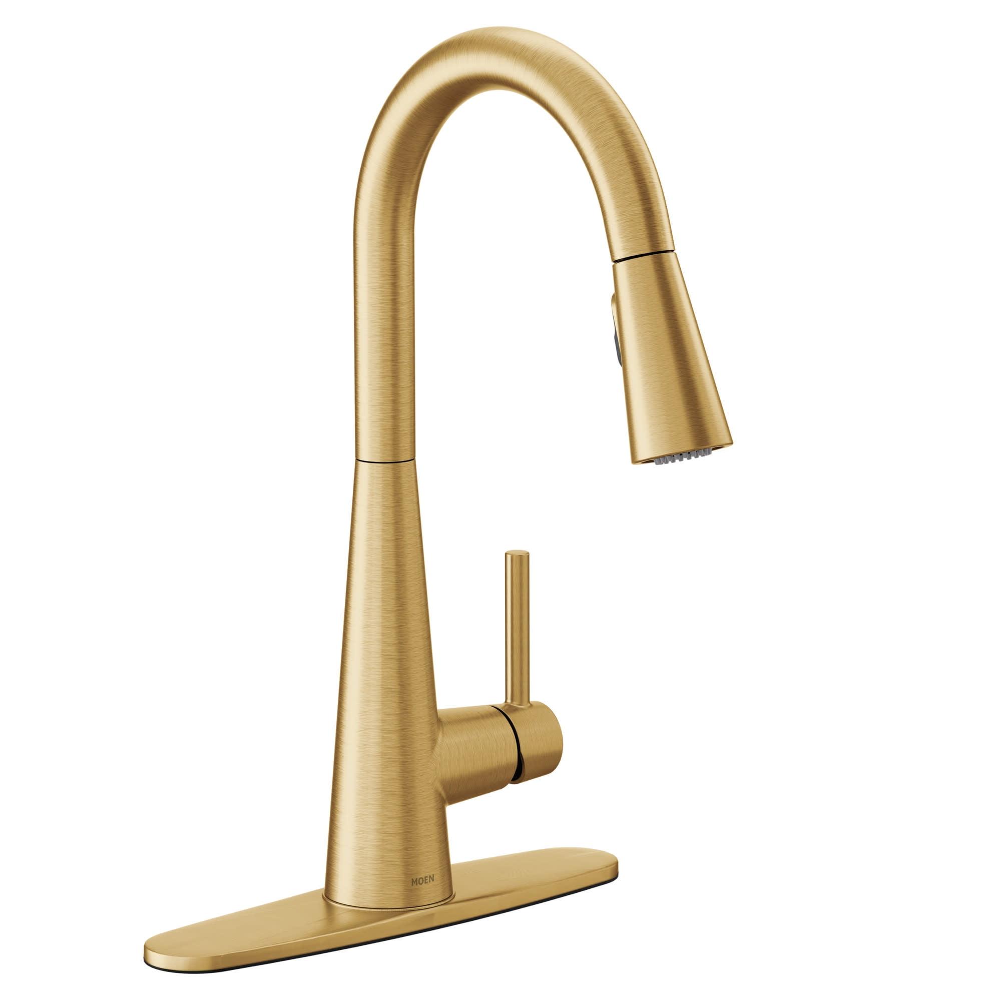 Sleek Pull Down Single Handle Kitchen Faucet with Power Boost Technology and Duralock