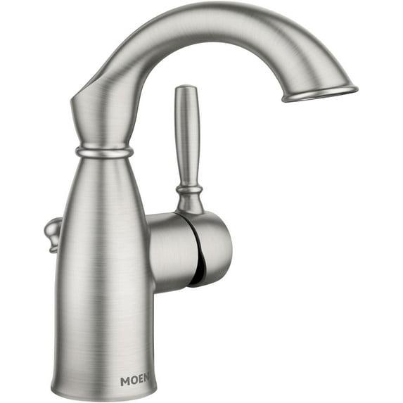 Moen Sarona Single Hole Bathroom Faucet with Drain Assembly and Optional Deckplate