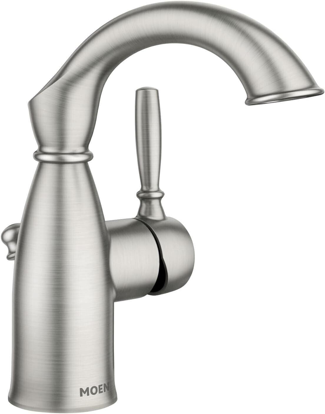 Sarona Rustic Farmhouse Single-Handle Nickel Bathroom Faucet