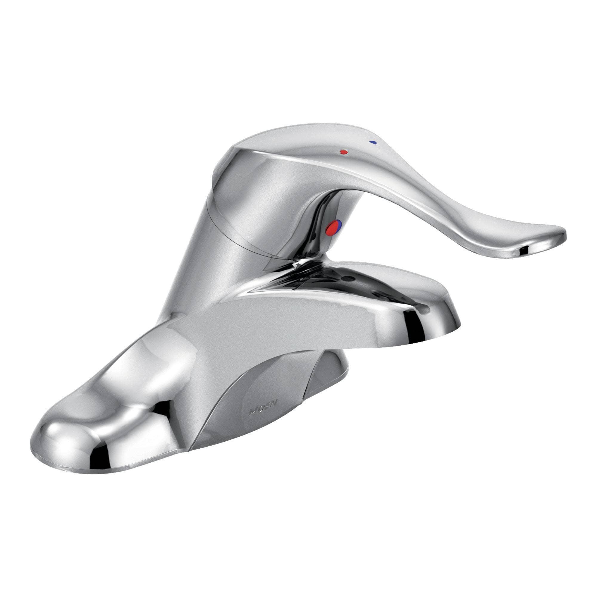 Sleek Chrome Single-Handle Centerset Eco-Friendly Bathroom Faucet