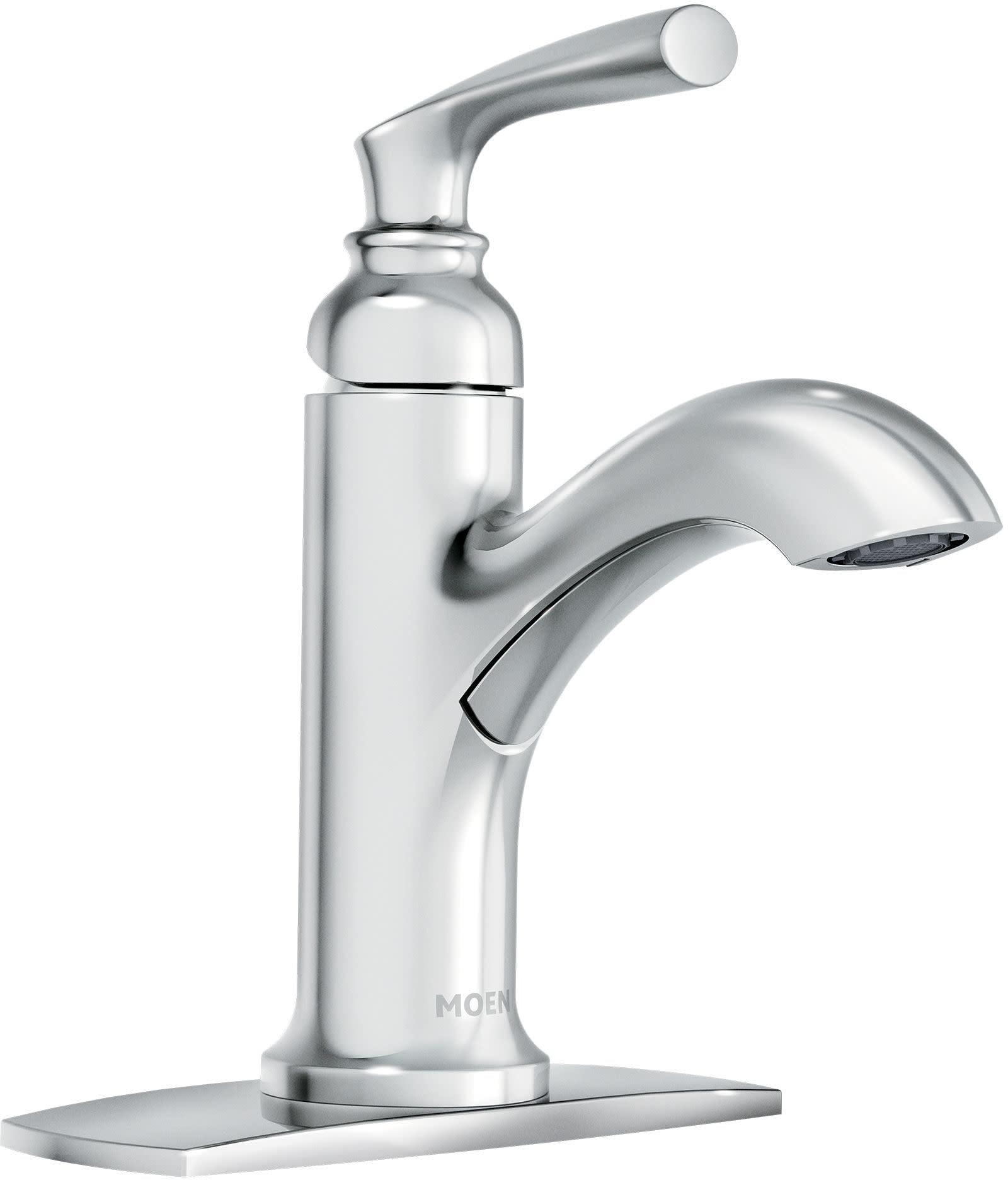 Hilliard Chrome Single Hole Bathroom Faucet with Pop-Up Drain