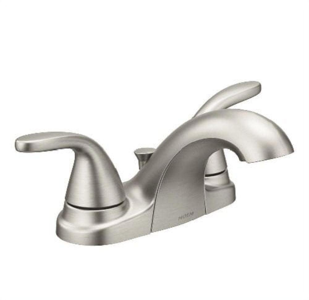 Brushed Nickel 4" Centerset Bathroom Faucet with Lever Handles