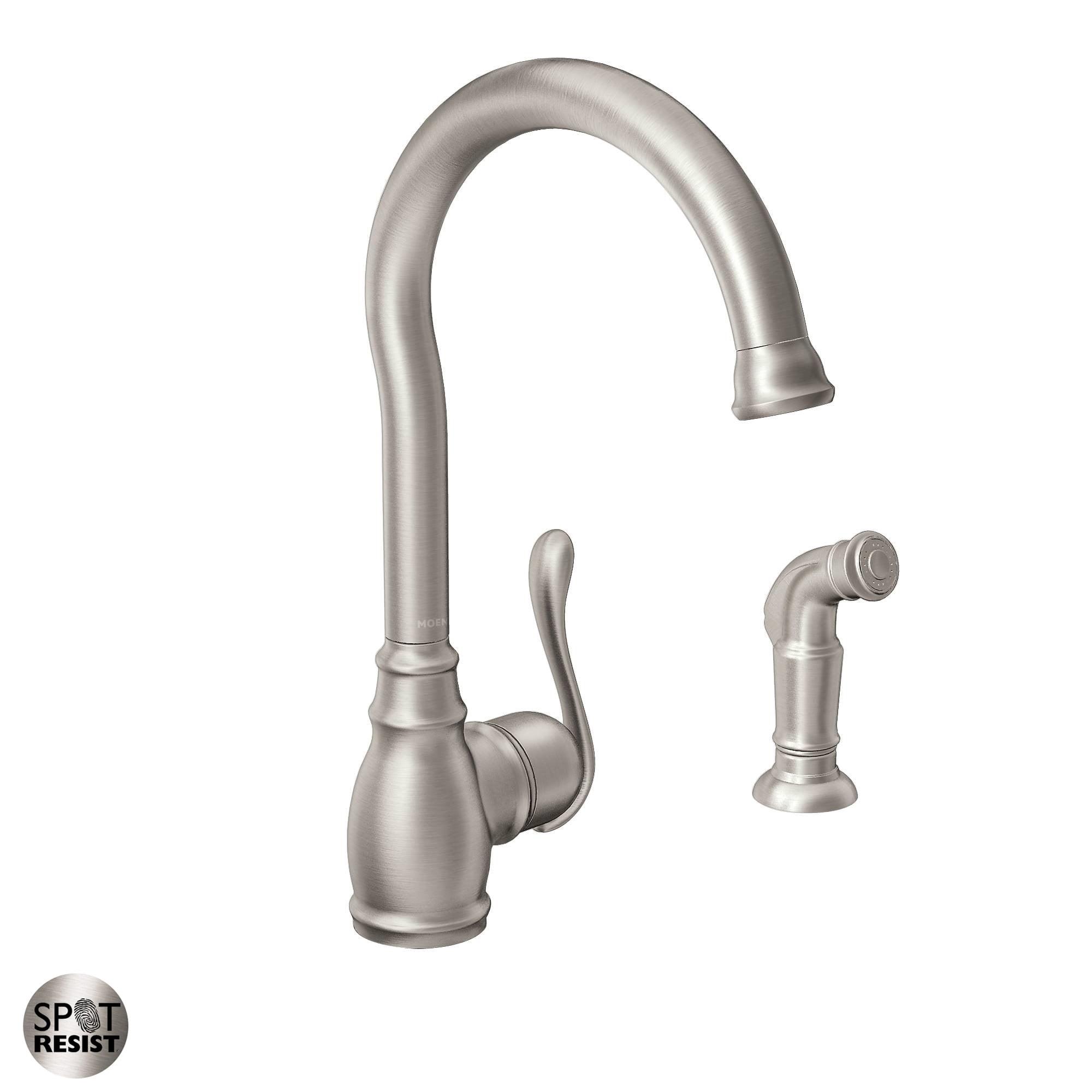 Anabelle Stainless Steel Single Handle Kitchen Faucet with Side Spray