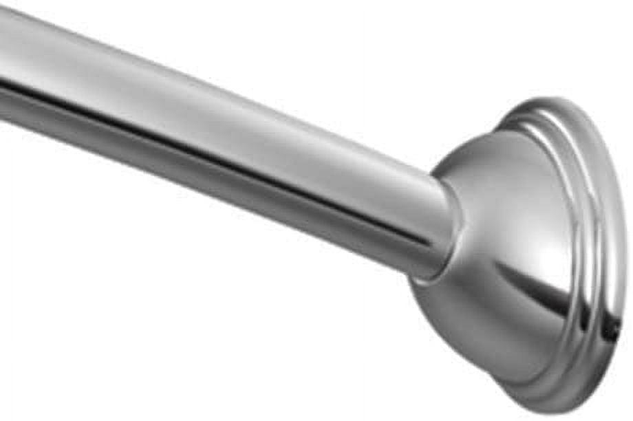 Moen Adjustable Curved Shower Rod 72 " X 72 " Chrome Finish