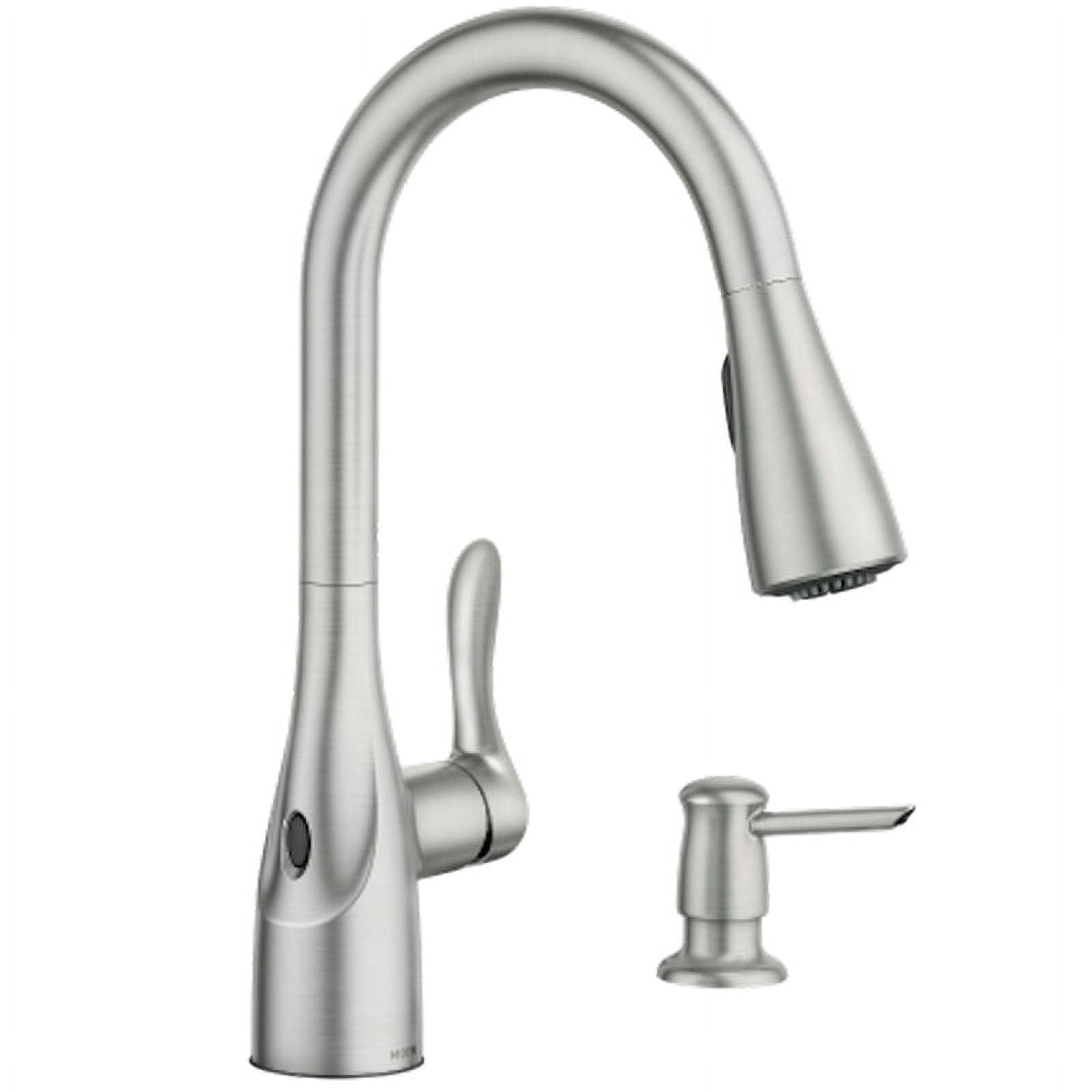 Moen Arlo One Handle Stainless Steel Motion Sensing Pull-Down Kitchen Faucet
