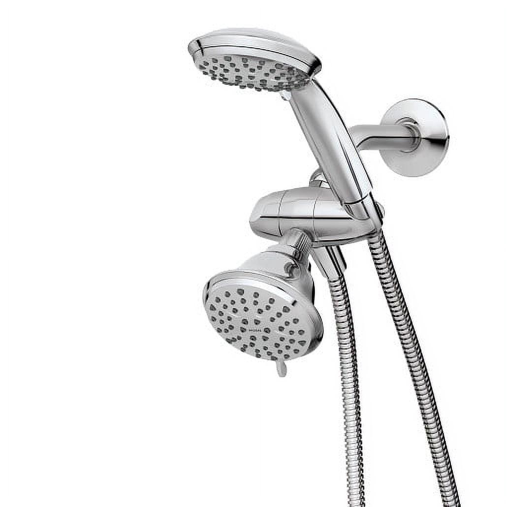 Chrome Dual Head Handheld and Wall Mounted Shower Combo